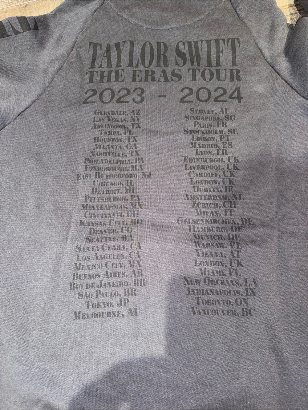 Taylor Swift Eras Hoodie Large EUC - Picture 6 of 6